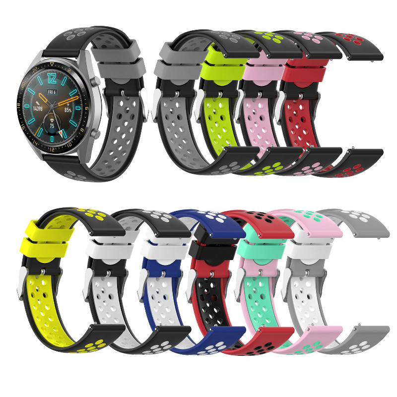 

20mm/22mm Universal Silicone Watch Band For Amazfit GTS/2/2e/GTS2 Mini/GTR 42mm/47mm/GTR2/2e/stratos 2/3 Sport Straps Bracelet Amazfit bip strap