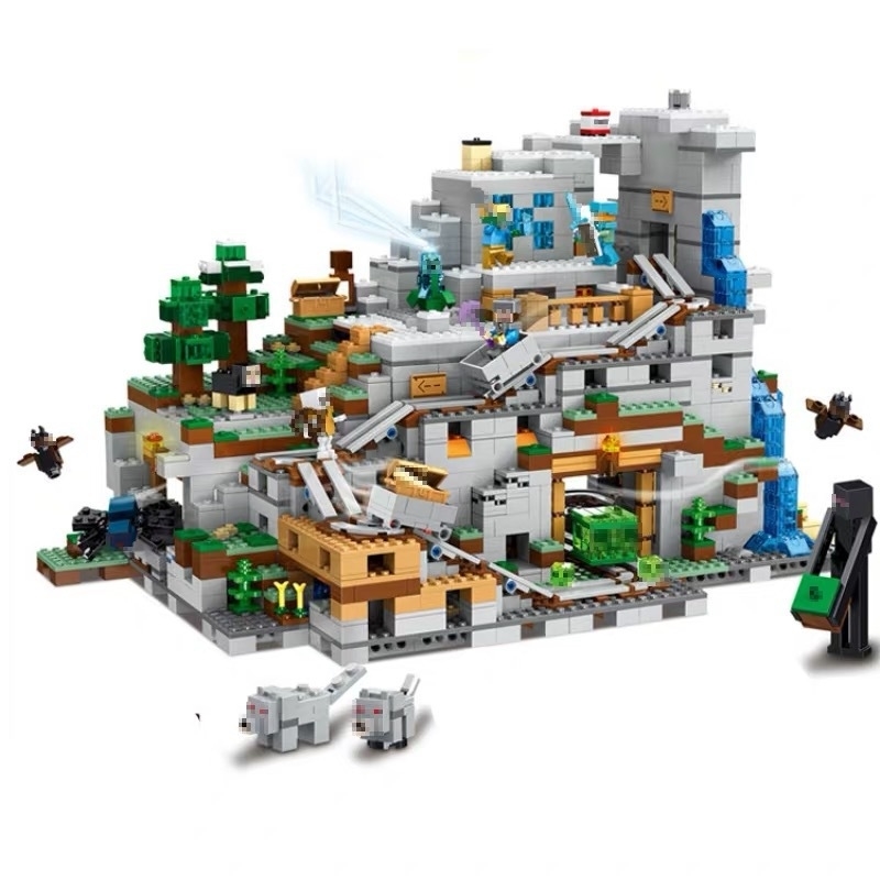

Jx30055 my world mechanism cave liftable children's puzzle assembly toy small particles compatible with LEGO