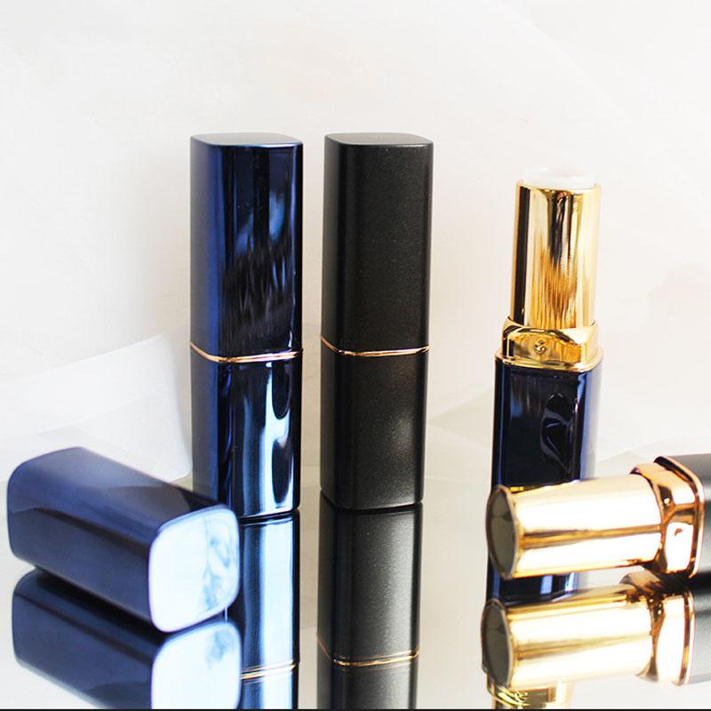 

Empty Lip Tubes Laser Blue / Pearl Black Elegant Arc-shaped Square Plastic Lipstick Tube Cosmetic Packaging Material Storage Bottles & Jars