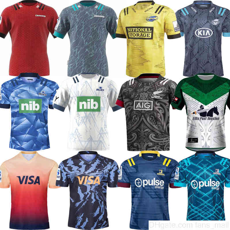 

2021 2022 New 2022 Super Rugby The chief blues hurricanes highlanders jersey Training shirts Argentina jaguares uniform NZL Crusaders Maori all black, Black;gray