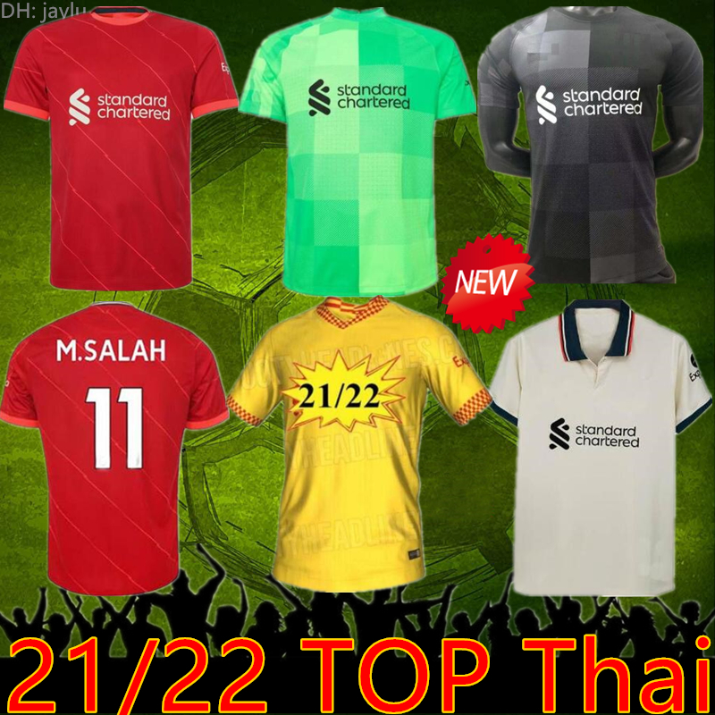 

21 22 LVP Fan Player Version M.SALAH VIRGIL FIRMINO soccer jersey MANE MILNER WIJNALDUM A.BECKER ALEXANDER ARNOLD DIOGO J. Goalkeeper footba, Black;yellow