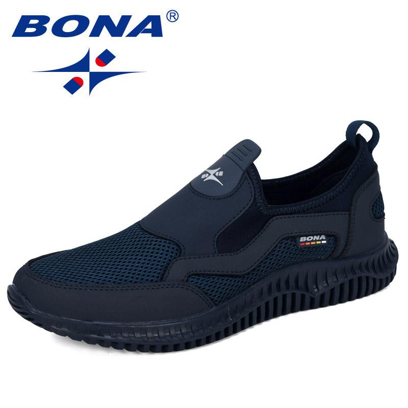 

Top Quality BONA New Arrival Mesh Breathable Krasovki Shoes Men Super Light Casual Shoes Man Wild Comfortable Sneakers Male Footwear, Charcoal grey
