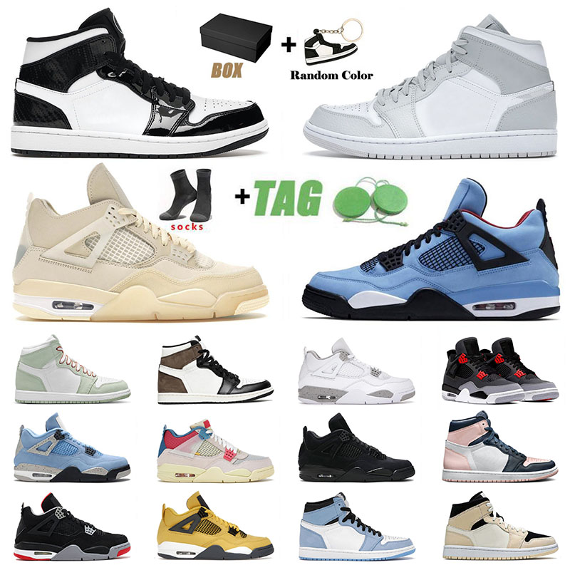 

OW x Original Jumpman 1 4 5 6 Mens Womens Basketball Shoes Infrared Off White Sail University Blue High Mca Cactus Jack Fragment Designer Sports Sneakers Trainers, B3 36-47 university blue