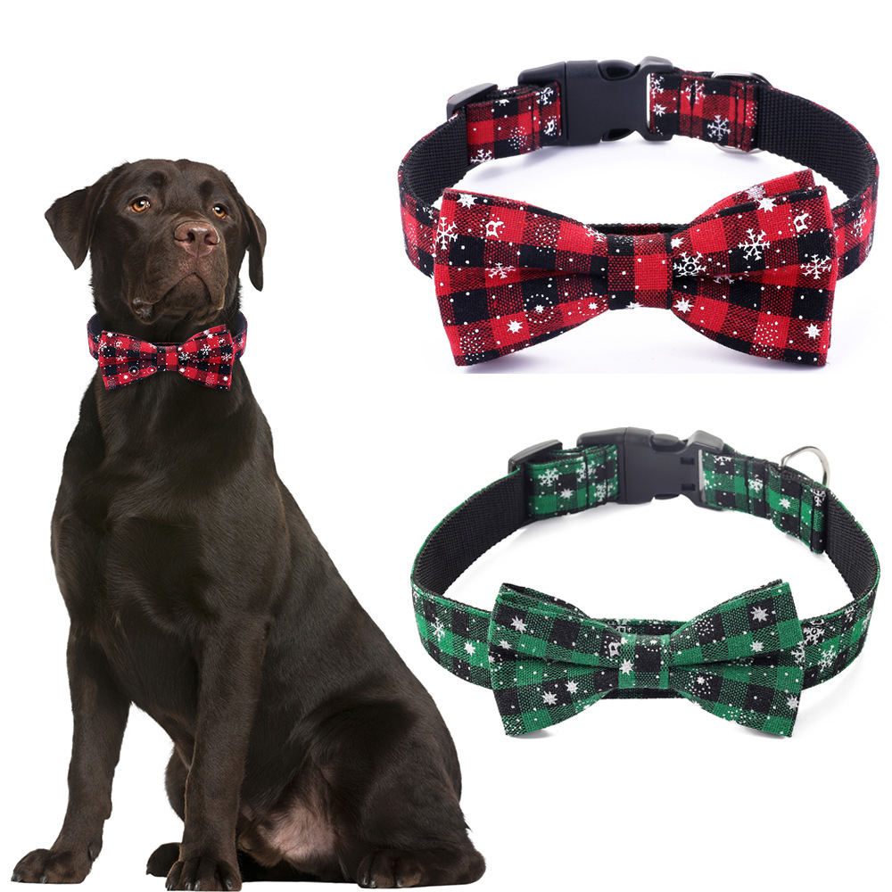 

Dogs accessories Christmas Dog Collar snowflake bow pet collars
