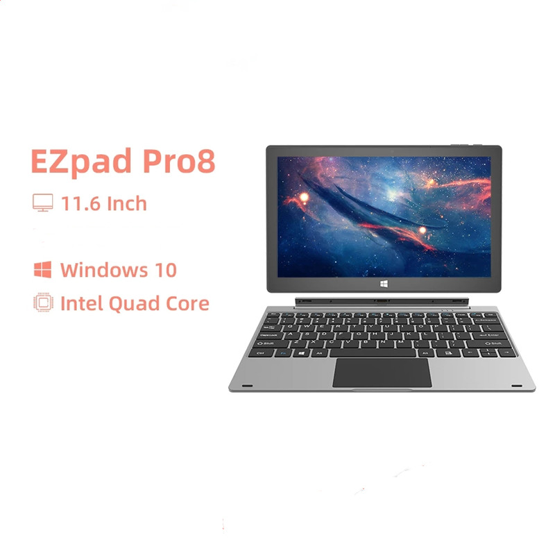 

Tablet PC Jumper EZpad Pro 8 Intel Quad Core Ultra Slim Windows 10 with Keyboard 11.6 Inch 1920*1080 IPS Touch Screen, Gray