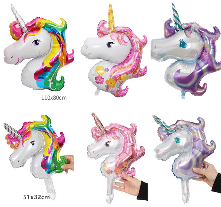 

Girls Birthday Decoration Colorful Unicorn Balloon Kids Children Baby Shower Wedding Party Favor Aluminum Film Balloons
