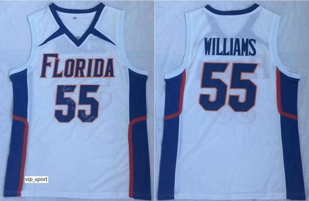

College Basketball Jason Williams Jersey 55 Men Sale UFL Double Florida Gators Jersey Sport Uniform Team Color White vintage rare