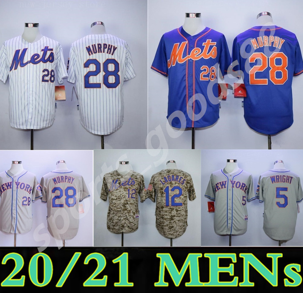 

MetS Jersey 5 David Wright 12 Juan Lagares 16 Dwight Gooden 28 Daniel Murphy Blue Green Gray Camo White baseball Jerseys, Blue;black