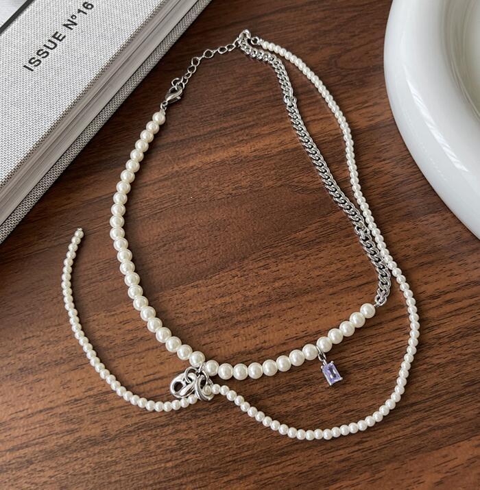 

Chokers Timeless Wonder Fancy Faux Pearl Zirconia Pave Necklace Women Punk Ins Trendy Kpop Designer Jewelry Party Gothic Egirl Boho 2416