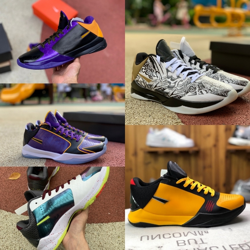 

ZK5 KB5 5s Bruce Lee Protro Basketball Shoes Lakers Purple STAG 5X Champ Gold 2K20 Chaos Mamba Zoom Zk 5 Mens Sneakers Tennis
