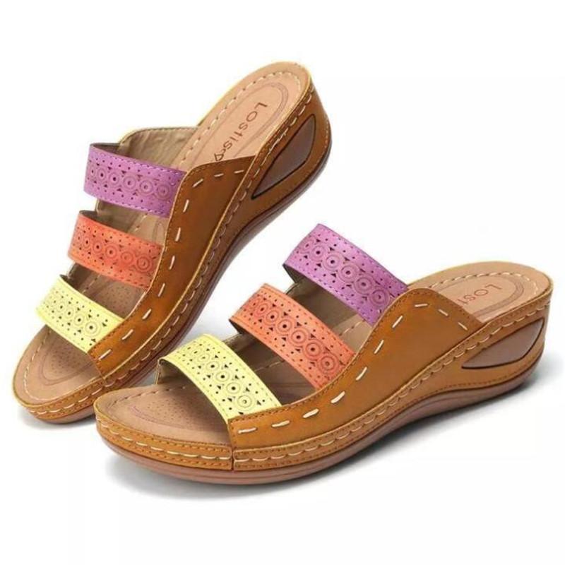 

Ladies Sandals Summer Women's Shoes Plus Size 4 Wedges Casual Gladiator Platform, 02