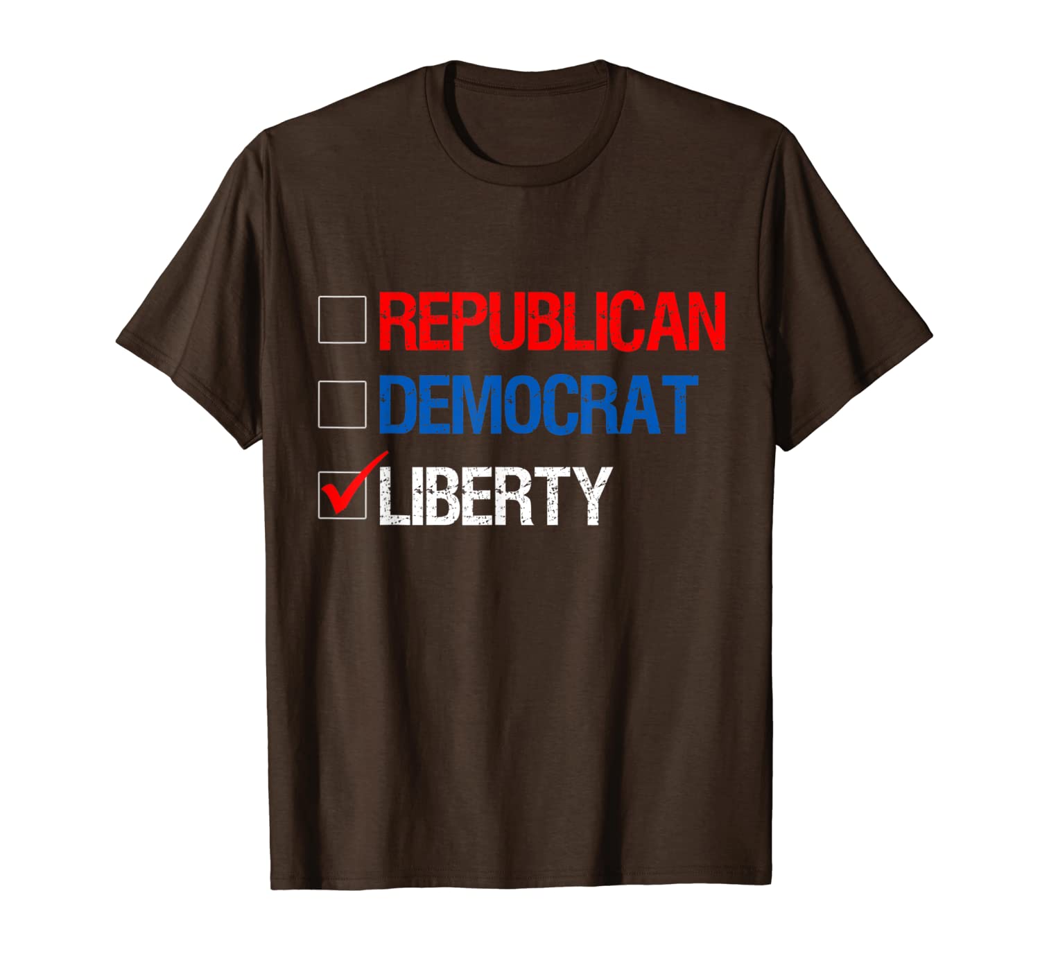 

republican democrat liberty libertarian t-shirt, White;black
