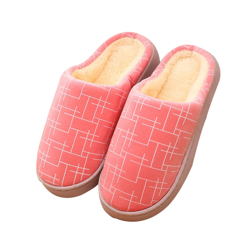 

Striped women Slipper Soft Home Slippers Warm Cotton Shoes Women Indoor Slippers Slip-On Shoes for Bedroom House, Black