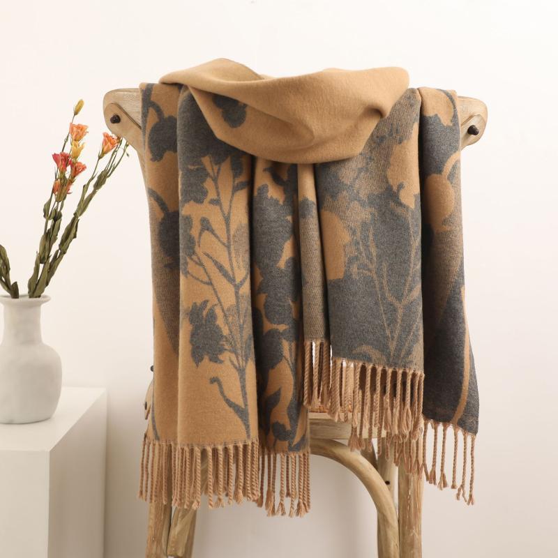 

New Fashion Scarves High Quality Cashmere Scarf Women Shawl Hijab Wrap Winter Blanket Fashion Lady Pashmina Double-Sided Bandana