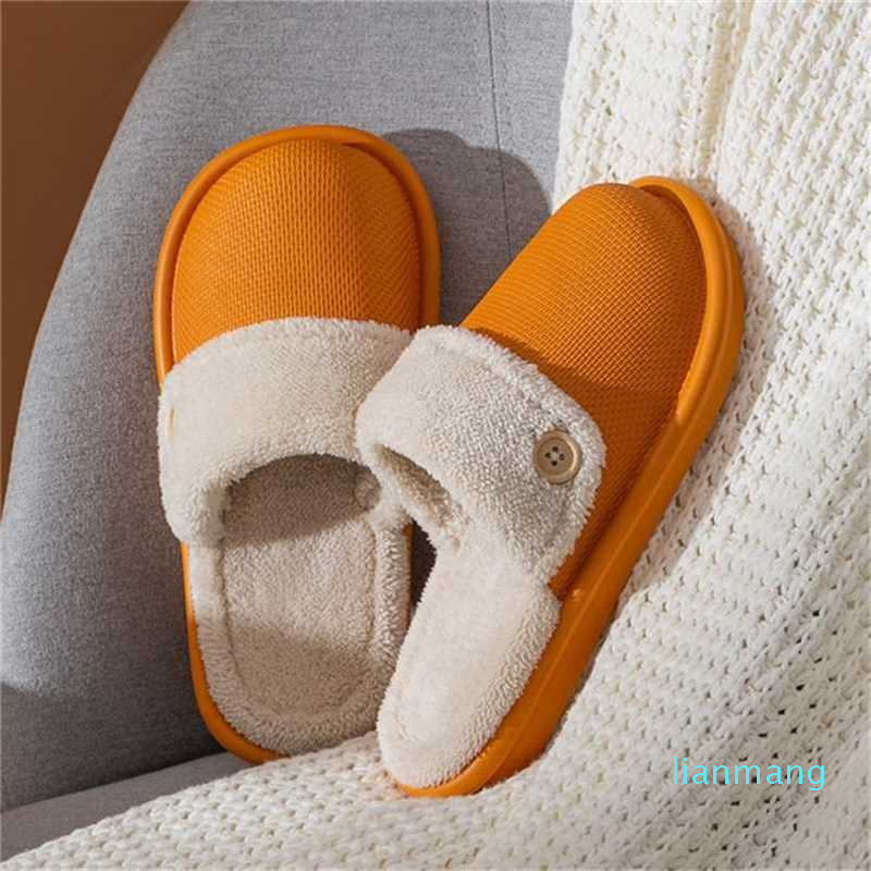 

Bright color indoor platform warm semi-cotton shoes ladies slippers, Red 8cm
