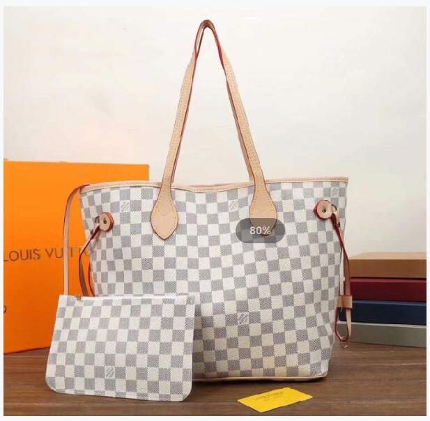 

Top quality LVLOUISVITTON VUTTON 2pcs set composite shopping handbags handbags purses clutch bags tote leather handbags shoulder bag