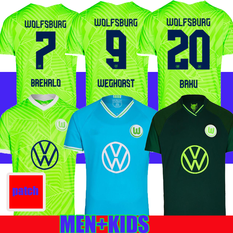 

21 22 VfL Wolfsburg Soccer jerseys WEGHORST BAKU 2021 2022 home away STEFFEN BREKALO MEHMEDI PHILIPP BIALEK GUILAVOGUI ARNOLD XAVER GINCZEK men kids Football Shirt, Away+league patch