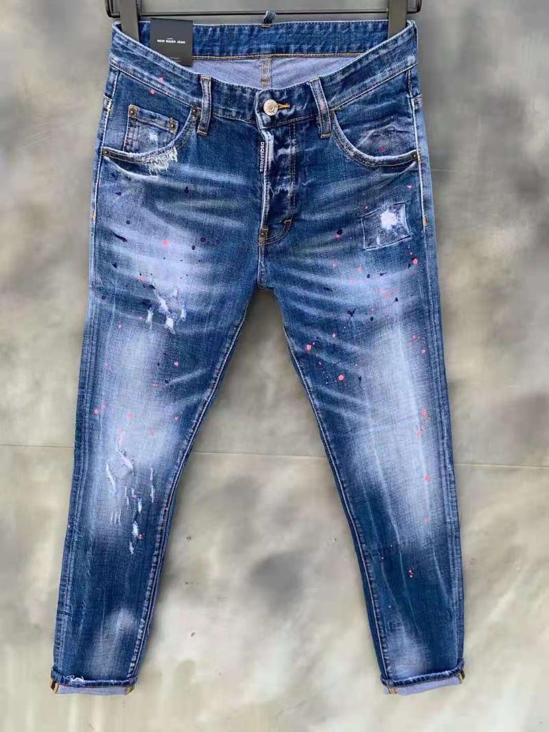 

Men's Jeans 2021 Pencil Pants Motorcycle Party Casual Streetwear Denim, Blue