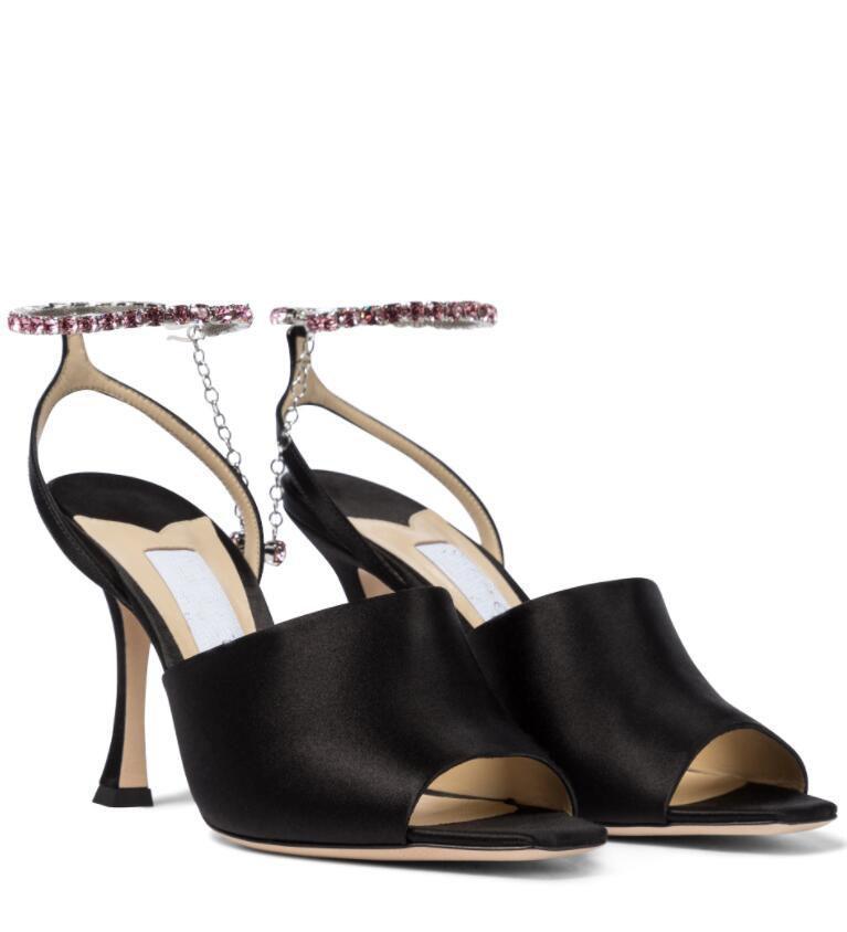 

Bowtie Silk Satin bigtree shoes woman sandals pink red high heels Mary Janes wedding shoe italian euros pointed toe summer women sexy pumps