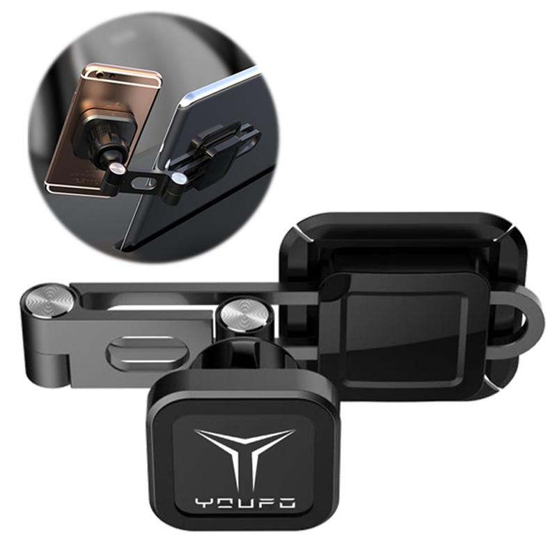 

Cell Phone Mounts & Holders Magnetic Car Holder Hidden Floating Screen Dedicated GPS Mount Stand Foldable Tensile Metal Bracket For S, Deep space gray