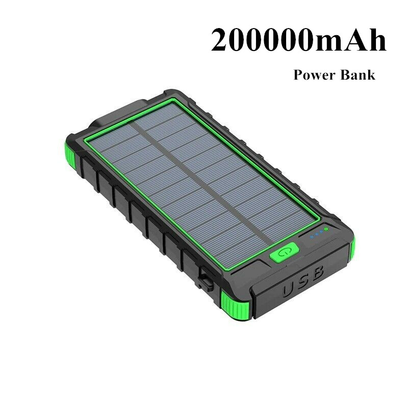 

ZHT Fast Charging 5v 2.4A Battery NEW Solar Power Bank 20000mAh Waterproof Portable PowerBank