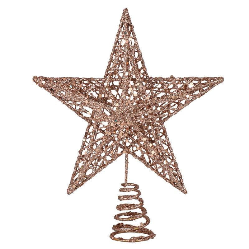 

Christmas Decorations Amosfun 20cm Tree Iron Star Topper Glittering Decoration Ornaments (Rose Gold)