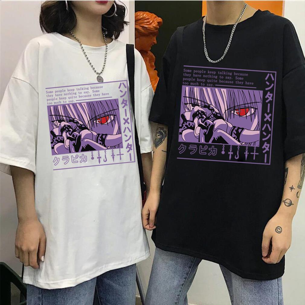 

hunter x women short sleeve mens t shirts anime manga kurapika eye tee, White;black