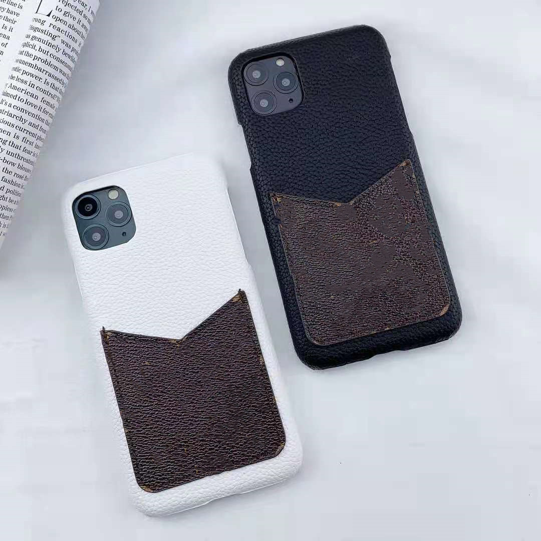 

For samsung s21 s20plus note 20 ultra s10 s9 s8 note 10 9 8 Cases Deluxe Fashion Litchi Rind Leather Card Holder Pocket Designer Cellphone, 2-white brown-#lvllogo