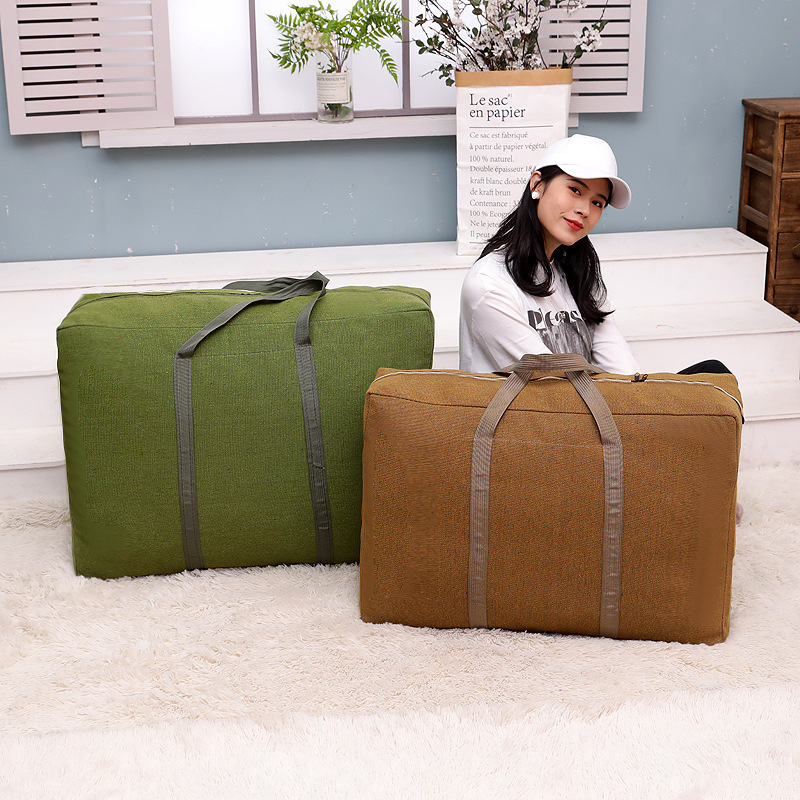 

Moving bag extra large thickened canvas quilt storage hand woven capacity luggage