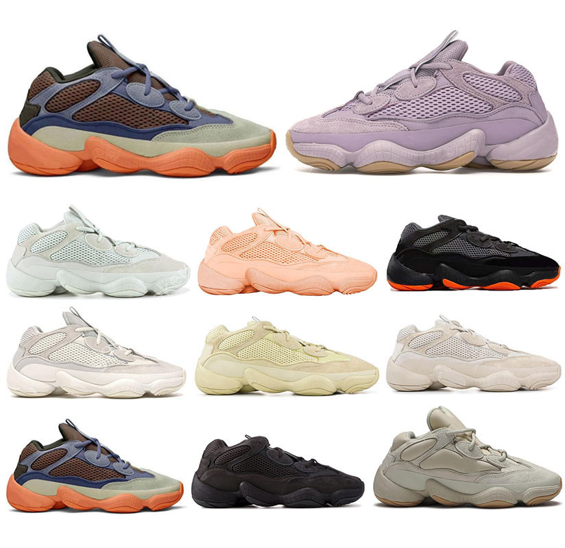 

Top Quality Enflame mens Running Shoes sneakers Soft Vision stone Desert Rat bone white Utility Black Salt moon yellow outdoor sports trainers, Black sock