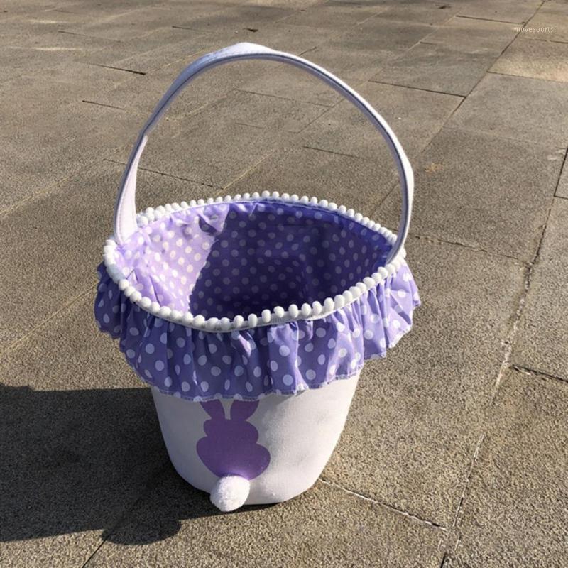 

Gift Wrap Printing Easter Egg Hunts Basket Canvas Bag With Handle Festival Supply1