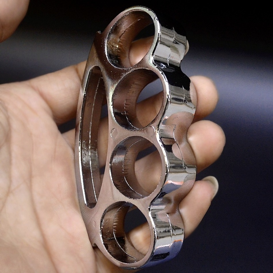 

Round Thickened Trumpet Head Ring Boxing Four Finger Martial Arts Fist Buckle Car Defense Tiger RA05