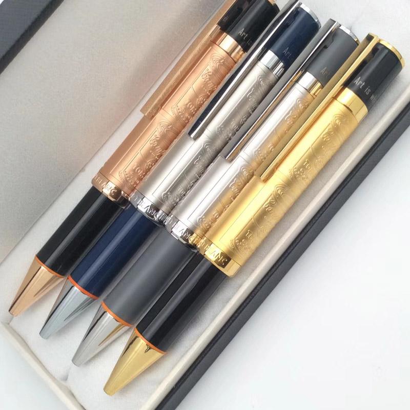 

Limited Special Edition People Series Pen Andy Warhol Reliefs barrel Luxury Ballpoint Pen+Gift Refills+Gift Plush Pouch, Without box