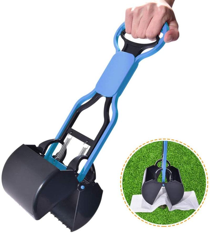 

Pet Dog Pooper Scooper For Cat Long Handle Non-Breakable Poop Waste Pick Up Rake Jaw Claw Bin Supplies Travel & Outdoors