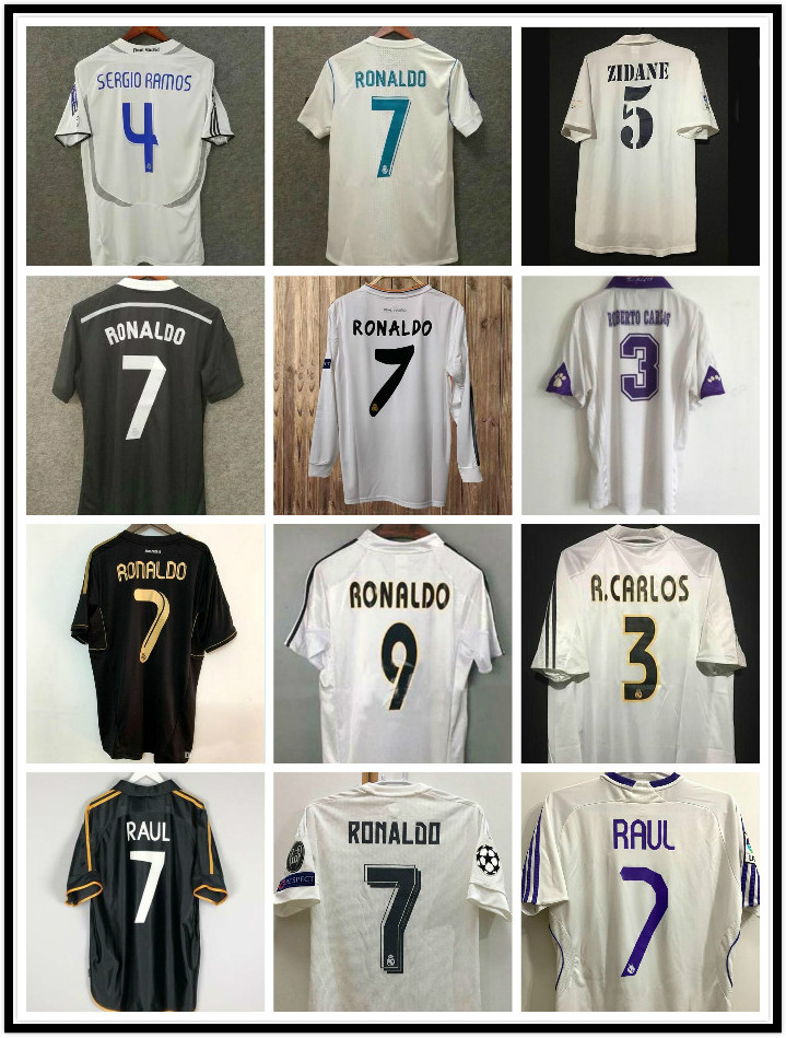 

Real Madrid Retro 10 11 12 Soccer Jersey GUTI RAUL KAKA McManaman 13 14 15 16 ZIDANE Beckham 06 07 99 00 REDONDO 98 97 96 Football shirt, Lavender