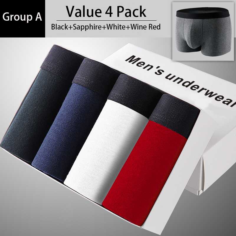 

Underpants 2021 Style Men Underwear Boxer Shorts Cotton For Mens Sexy, Black;white