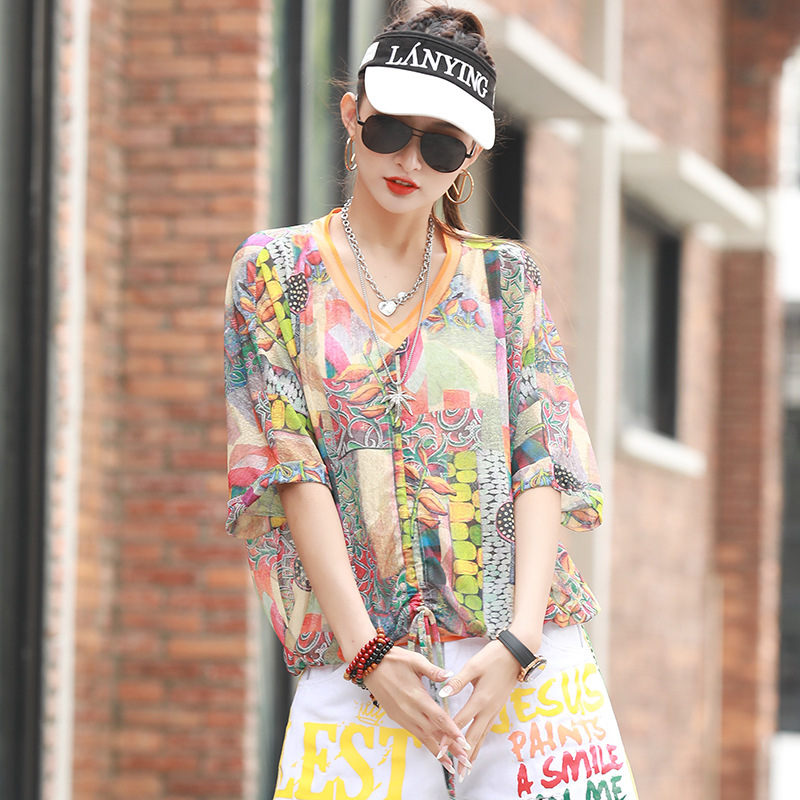 

t shirt 2021 summer cotton printing pullover short sleeve water soluble loose fashion, White