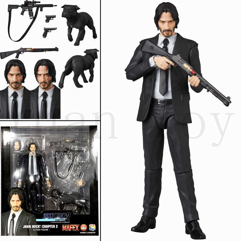 

6inch New Type Mafex 085 JOHN WICK Chapter 2 Action Figure Model Toy Doll Horror Halloween Gift Q0722, No box