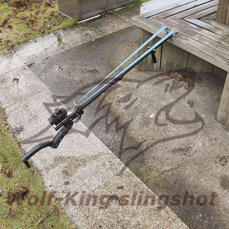 

New Wolf King Hunting Slingshot Rifle Precision Shooting Retractable Folding Catapult Powerful Stainless Slingshot WK021 X0524