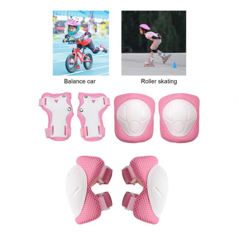 

Elbow & Knee Pads Kids Protective Gear Wear Resistant Breathable Accessory Palm Guards For Riding, Black;gray