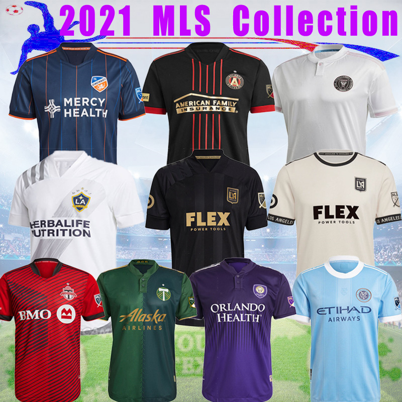 

2021 MLS Toronto Miami Soccer jerseys Atlanta DC United 21/22 LAFC Galaxy Los Portland Orlando City Cincinnati jersey, Black