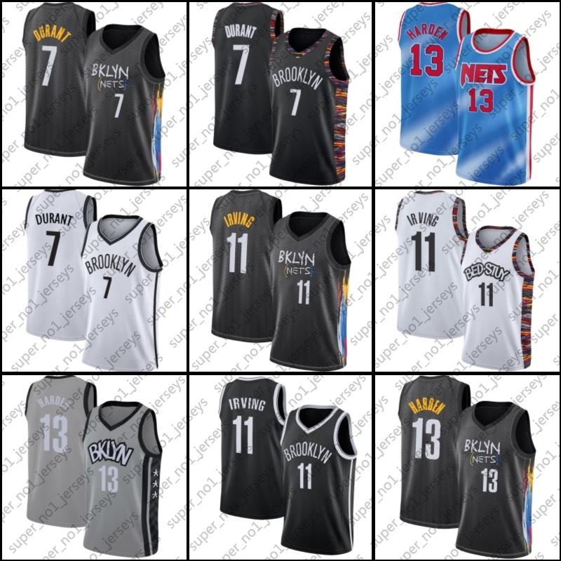 

James 13 Harden Jersey Kevin 7 Durant Brooklyn Nets Jersey Kyrie 11 Basketball Irving Jerseys City Edition Jersey s5d1f, Black;red