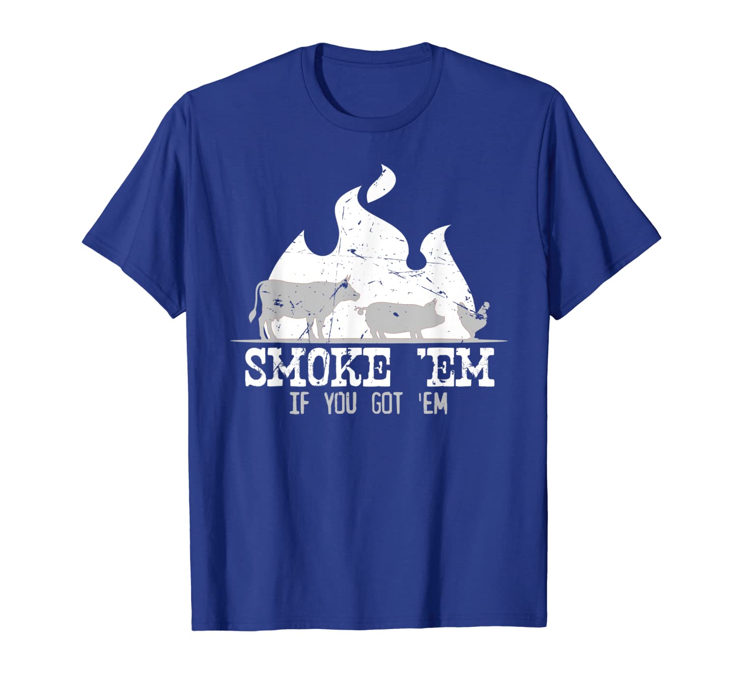 

Smoke Em If you Got Em Smoking Grilling Gift BBQ T-Shirt, White;black