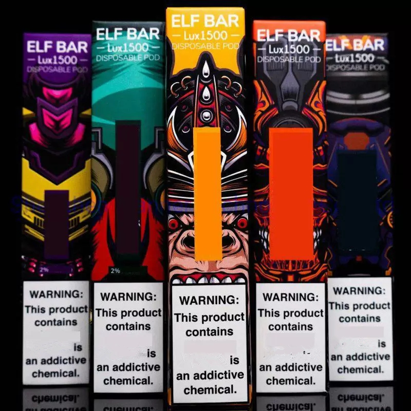 

wholesale Elf Bar lux 1500 600 Puffs Disposable Electronic Cigarettes Device Vape Pod 850mAh Battery disposables 2% and 5% Strength available geek