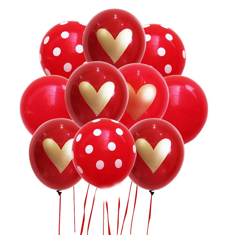 

Party Decoration 50 /100pcs 12 Inch Red Love Heart Latex Balloons Wedding Confession Anniversary Air Balloon Marriage Gift Helium Ball