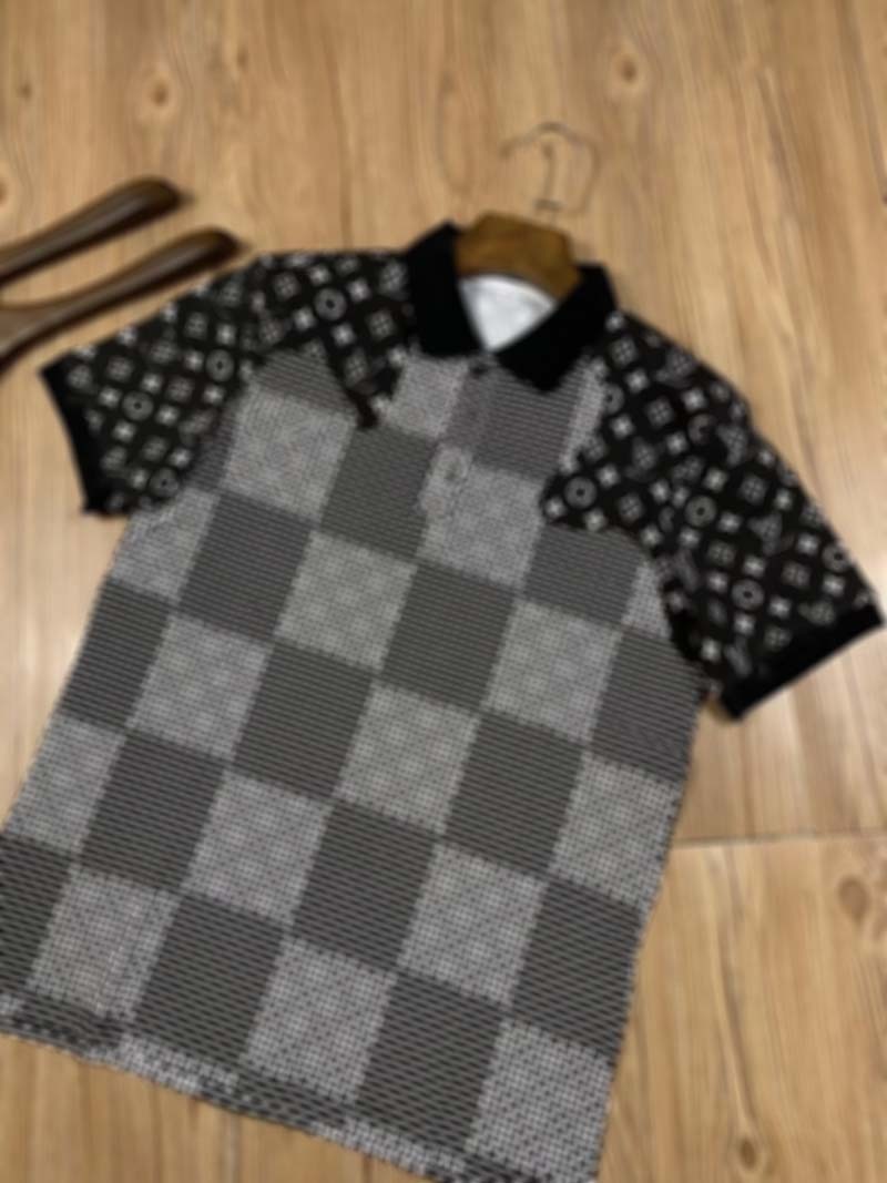 

21ss men printed t shirts Gradient letter clothes short sleeve mens shirt tag letters polo black white 02, White;black