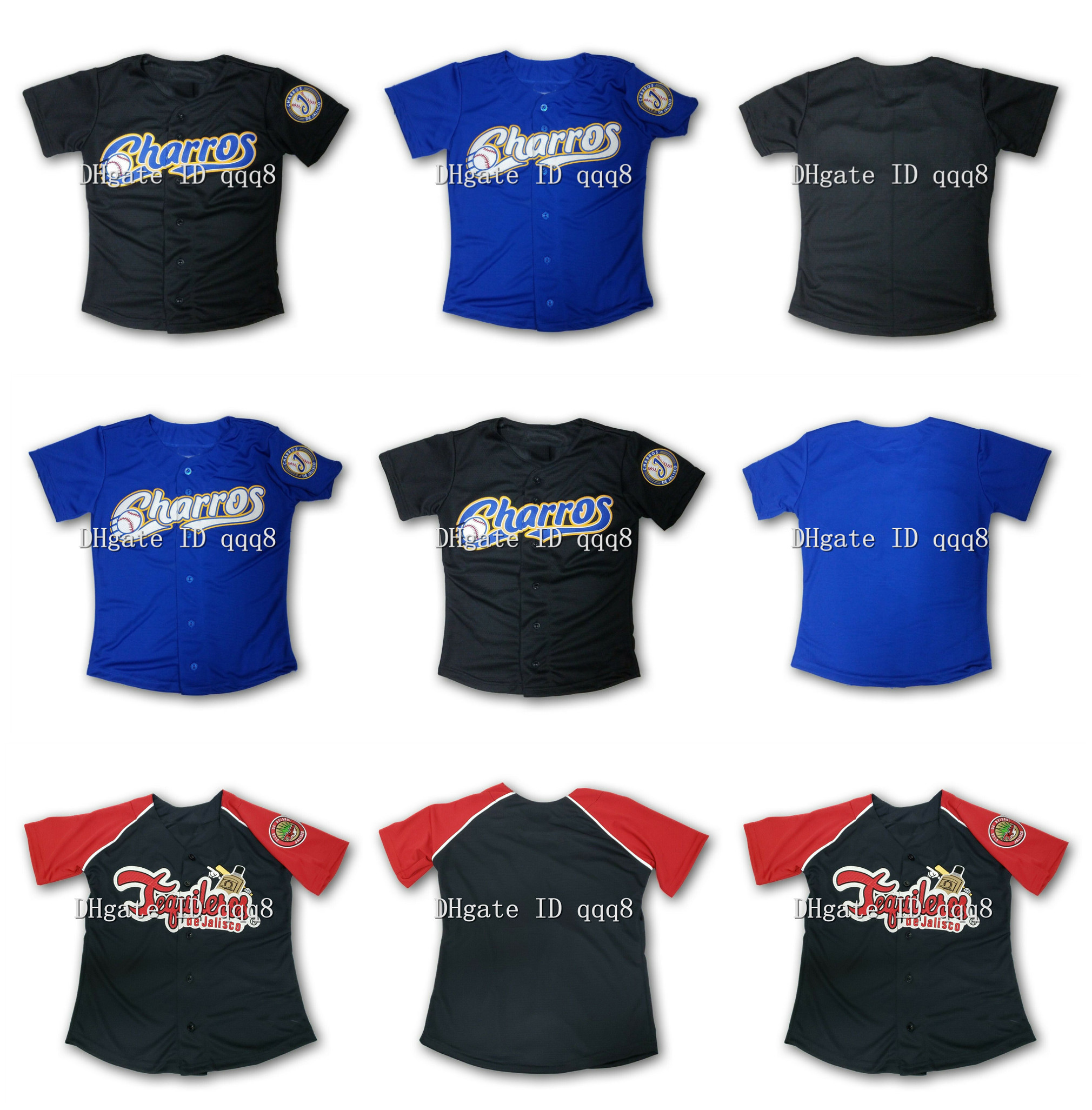 

Top Quality ! Custom Mexico Jersey Tequileros de Jalisco Charros Men's Women's Kids 100% Stitched Baseball S-4XL, As pic