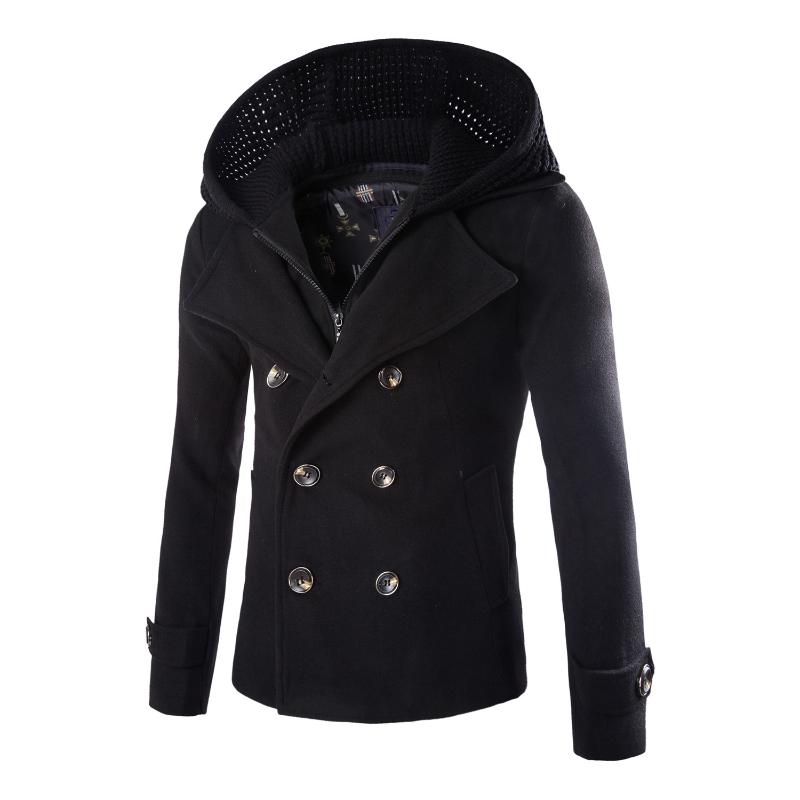 

Men's Jackets Causal Jacket 2021 Autumn Winter England Style Fashion Hooded Outwear Long Sleeve Black Gray 2xl 3xl Slim And Coats