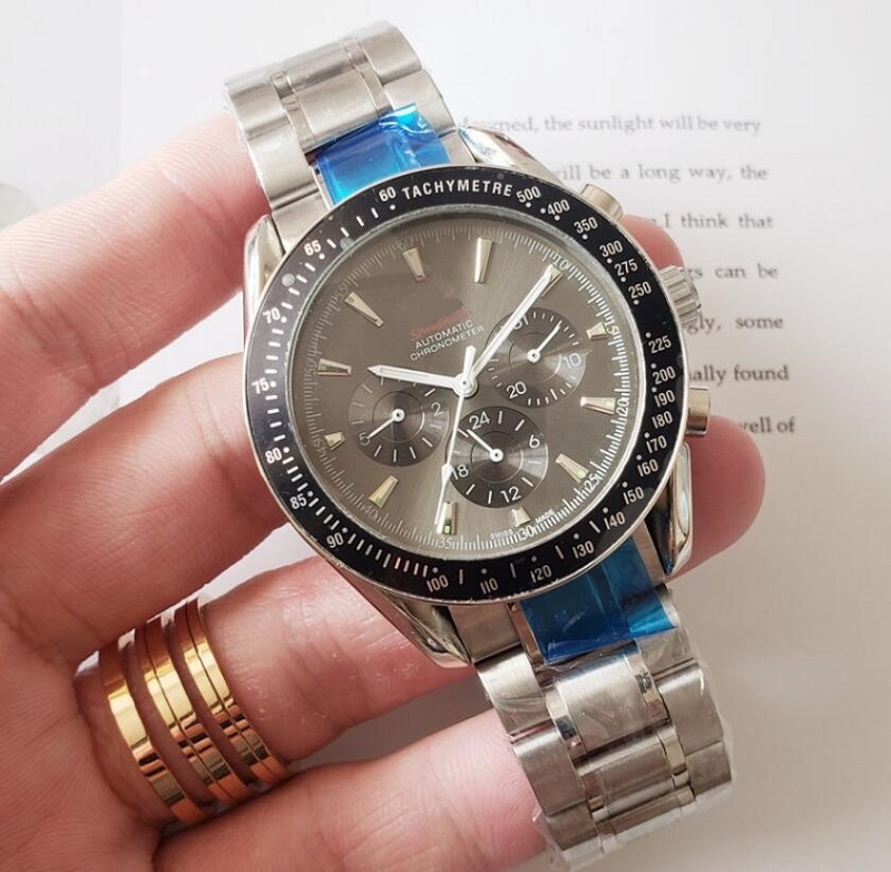 

Sapphire Luxury Fashion Watch Water Proof Designer Mechanical Automatic Movement Men Mens Wristwatches, Slivery;brown