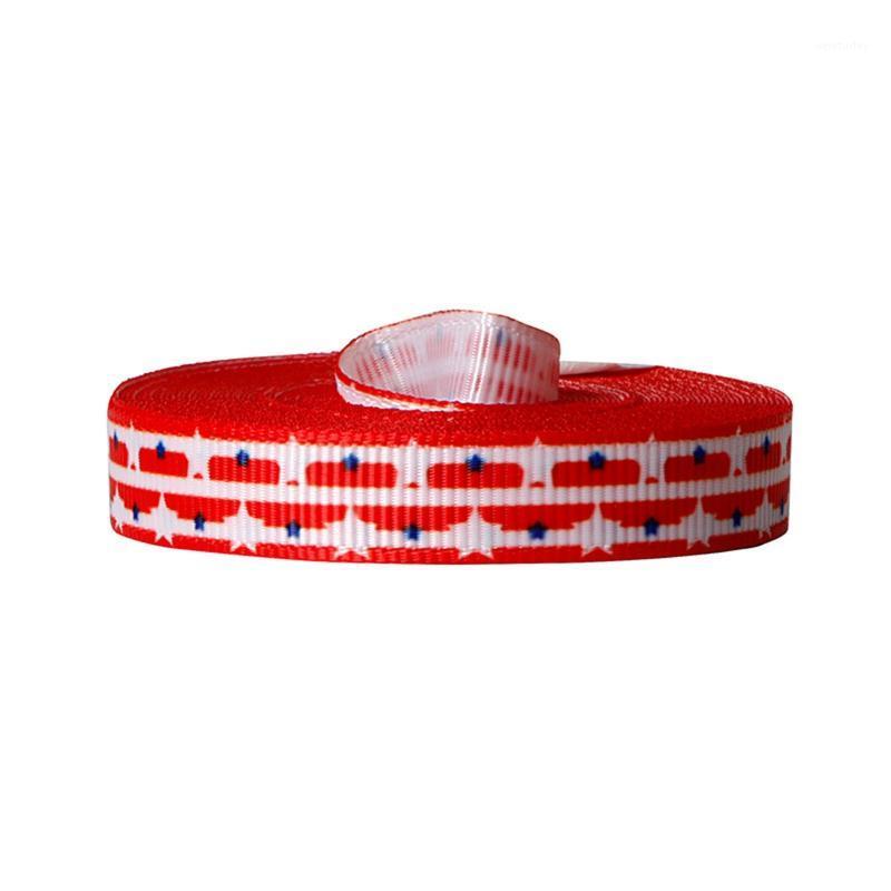 

Party Decoration Independence Day Printing Color Pattern Yarn Silk Gift Wrapping Decorative Ribbon Soft Texture Machine Washable Color-fast